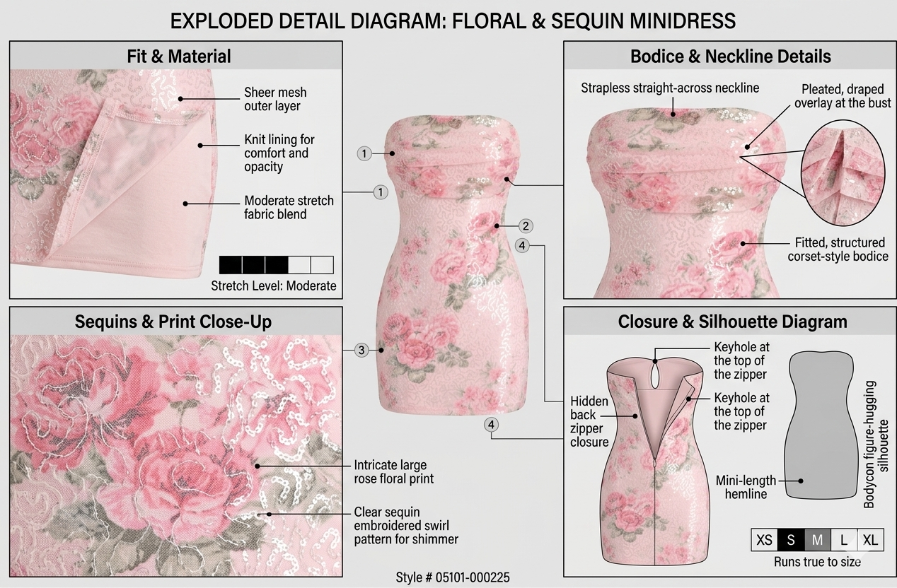 The Floral Fête: Cocktail Mini Dress